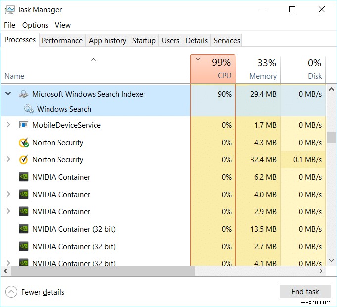 Searchindexer.exe CPU 점유율 급증 문제 해결 방법 9가지