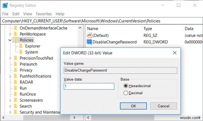 Windows 10에서 사용자가 암호를 변경하지 못하도록 차단하는 4가지 방법