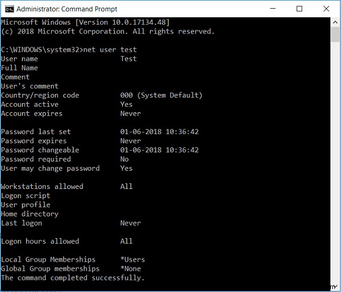 Windows 10에서 사용자 계정 세부 정보 확인하는 방법