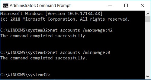 Windows 10 암호 만료 기능 활성화·비활성화 방법 (명령 프롬프트 & 그룹 정책 편집기)