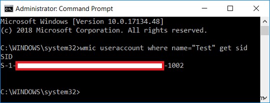 Windows 10에서 사용자 계정의 보안 식별자(SID) 확인하는 방법