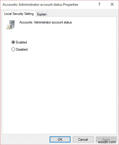 Windows 10에서 기본 제공 관리자 계정 활성화 또는 비활성화하는 방법