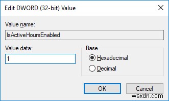 Windows 10 업데이트 활성 시간(Active Hours) 비활성화하는 방법