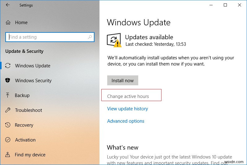Windows 10 업데이트 활성 시간(Active Hours) 변경하는 완벽 가이드