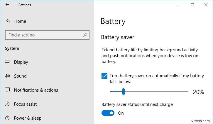Windows 10에서 배터리 절약 모드 켜고 끄는 방법 총정리