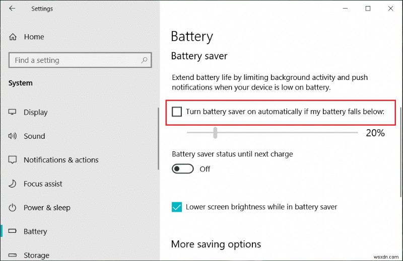 Windows 10에서 배터리 절약 모드 켜고 끄는 방법 총정리