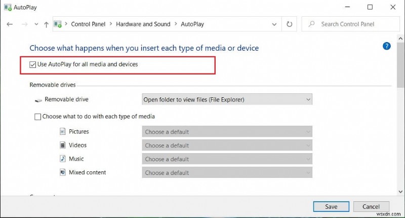 Windows 10 자동 실행(AutoPlay) 활성화 및 비활성화하는 4가지 방법