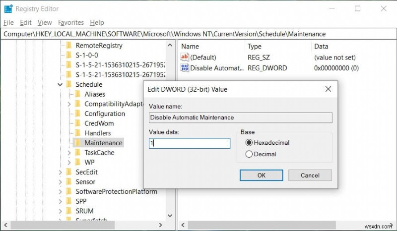 Windows 10 자동 유지 관리 비활성화 및 일정 변경 방법