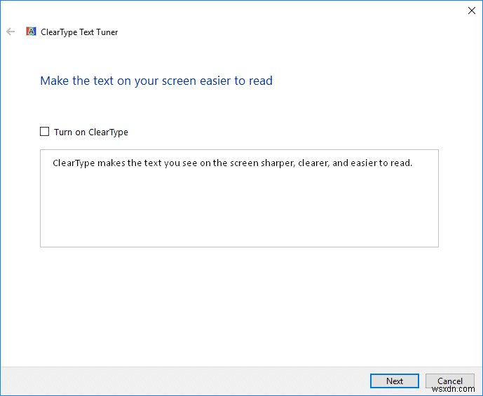 Windows 10에서 ClearType 활성화 또는 비활성화하는 방법