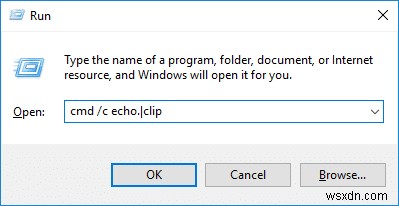 Windows 10에서 클립보드를 한 번에 비우는 바로 가기 만드는 방법
