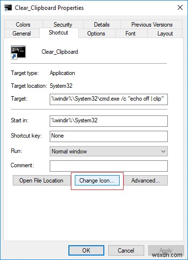 Windows 10에서 클립보드를 한 번에 비우는 바로 가기 만드는 방법