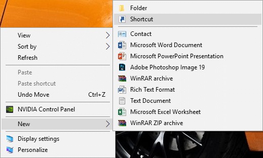 Windows 10에서 클립보드를 한 번에 비우는 바로 가기 만드는 방법