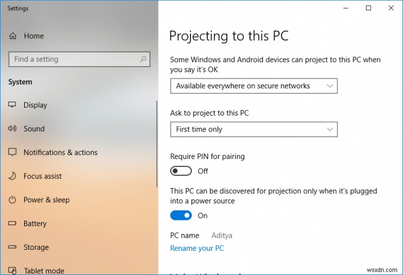 Windows 10에서 Miracast로 무선 디스플레이에 연결하는 완벽 가이드