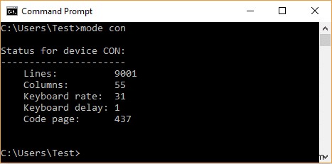 Windows 10 명령 프롬프트 화면 버퍼 크기 및 투명도 변경 방법