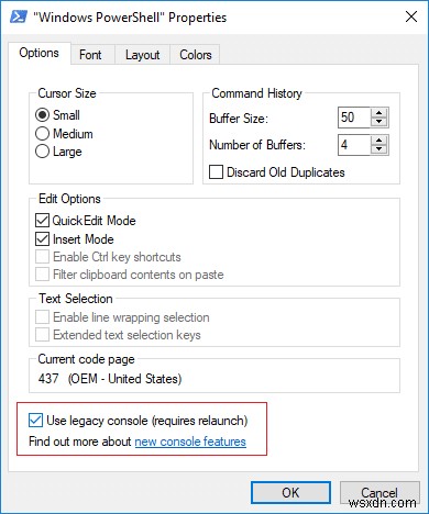 Windows 10에서 명령 프롬프트 및 PowerShell 레거시 콘솔 활성화 또는 비활성화하는 방법