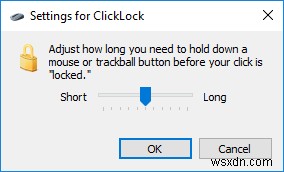 Windows 10에서 마우스 클릭 잠금(ClickLock) 활성화 및 비활성화하는 방법