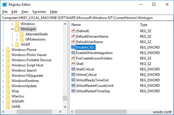 Windows 10에서 보안 로그인(Ctrl+Alt+Delete) 활성화 및 비활성화하는 방법