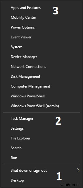 Windows 10 WinX 메뉴에 제어판 다시 표시하는 방법