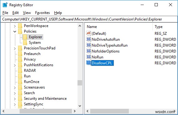 Windows 10 제어판에서 특정 항목 숨기는 방법 (레지스트리 · 그룹 정책)
