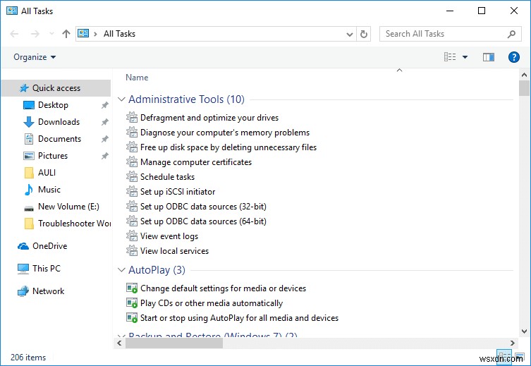 Windows 10에서 제어판  모든 작업(갓 모드)  바로 가기 만드는 방법