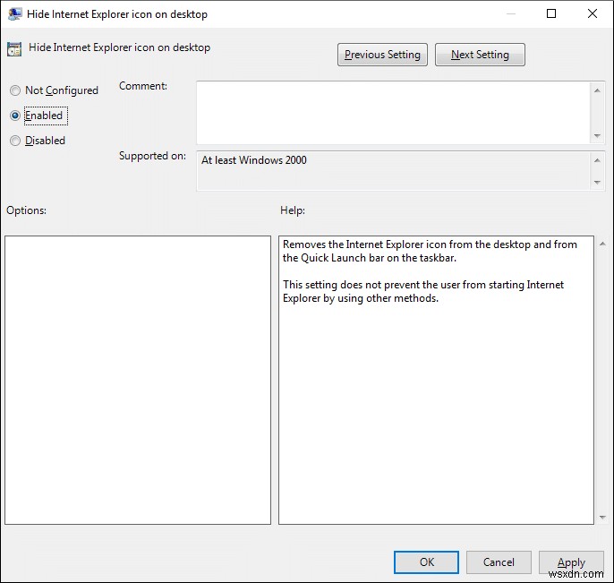 Windows 10 바탕 화면에서 Internet Explorer 아이콘 제거하는 방법