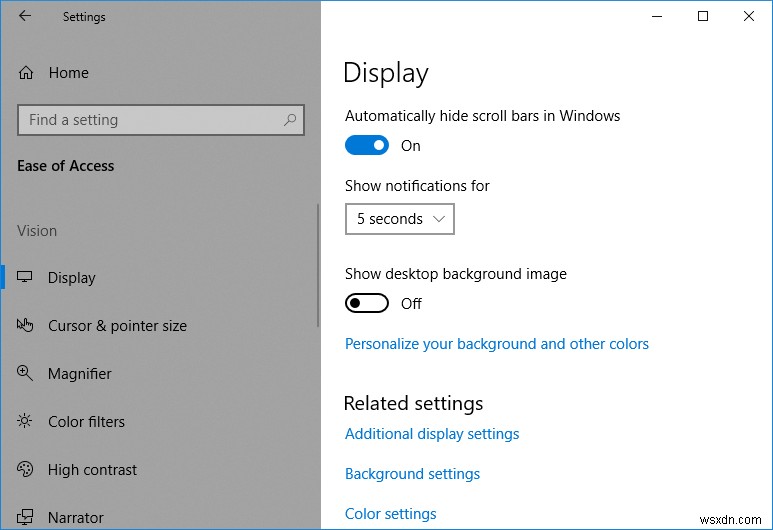 Windows 10에서 바탕 화면 배경 이미지 비활성화하는 방법