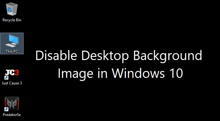 Windows 10에서 바탕 화면 배경 이미지 비활성화하는 방법