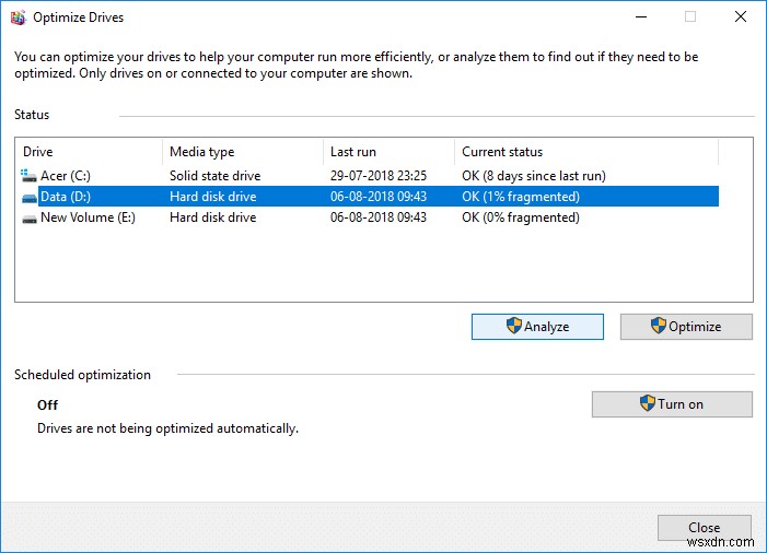 Windows 10 드라이브 최적화 및 조각 모음 완벽 가이드