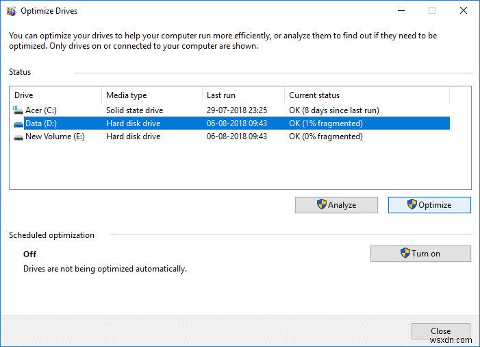 Windows 10 드라이브 최적화 및 조각 모음 완벽 가이드