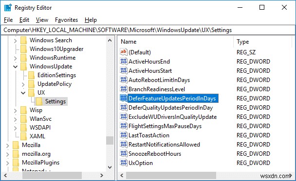 Windows 10에서 기능 업데이트 및 품질 업데이트 연기하는 방법