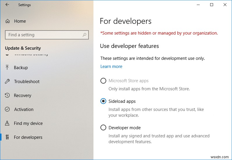 Windows 10에서 개발자 모드 활성화 및 비활성화하는 방법 총정리