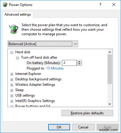 Windows 10에서 하드 디스크 절전 모드 진입 방지하는 2가지 방법
