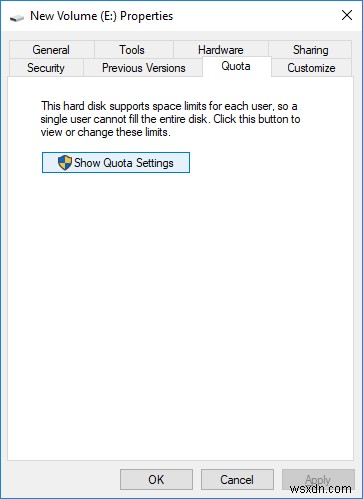 Windows 10에서 디스크 할당량 제한 및 경고 수준 설정하는 방법