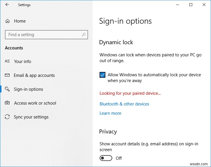 Windows 10 동적 잠금(Dynamic Lock) 설정 방법 – 자리를 비우면 PC가 자동으로 잠기는 기능