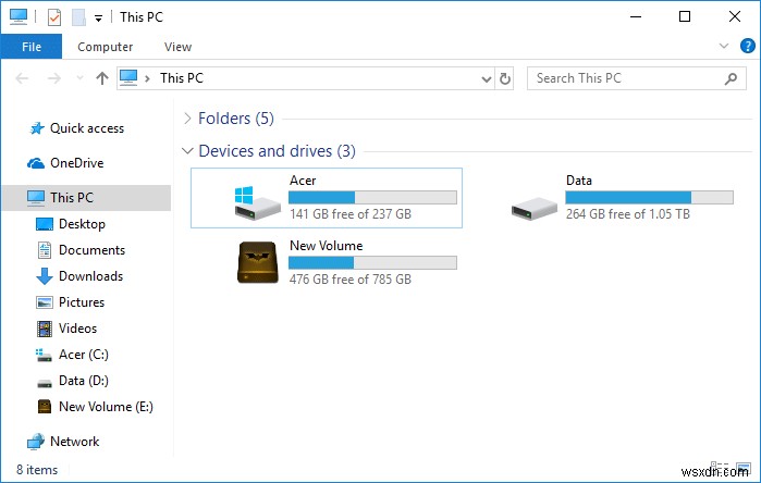 Windows 10에서 드라이브 문자 제거하거나 숨기는 4가지 방법