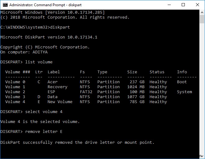Windows 10에서 드라이브 문자 제거하거나 숨기는 4가지 방법