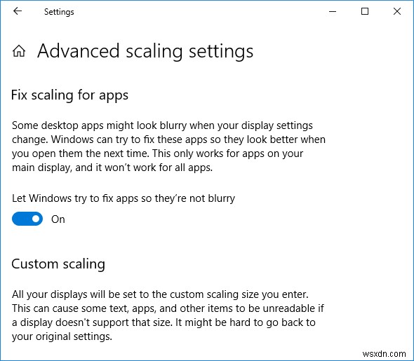 Windows 10에서 흐릿하게 보이는 앱 화면 배율 문제 해결하는 5가지 방법