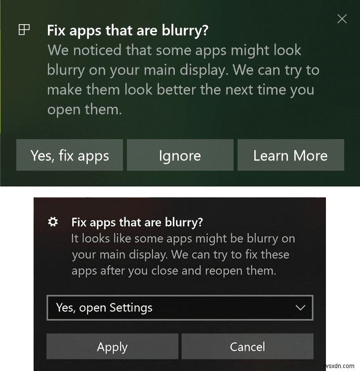 Windows 10에서 흐릿하게 보이는 앱 화면 배율 문제 해결하는 5가지 방법