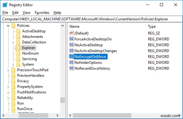 Windows 10에서 암호화된 폴더로 이동한 파일의 자동 암호화 설정 방법