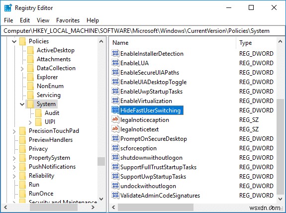 Windows 10에서 빠른 사용자 전환(Fast User Switching) 활성화 및 비활성화하는 방법