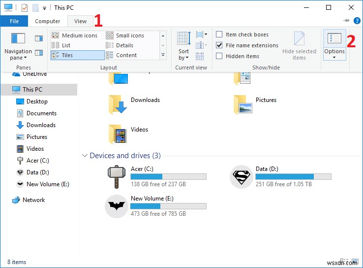 Windows 10에서 폴더 옵션을 여는 7가지 방법 완벽 정리