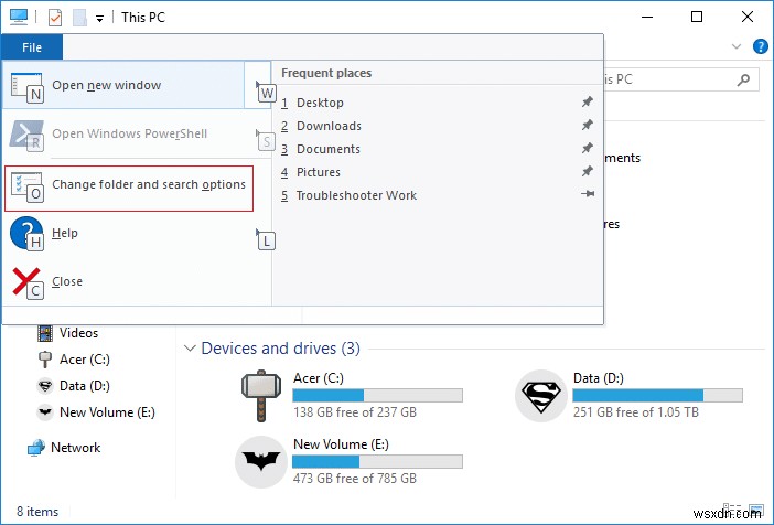 Windows 10에서 폴더 옵션을 여는 7가지 방법 완벽 정리