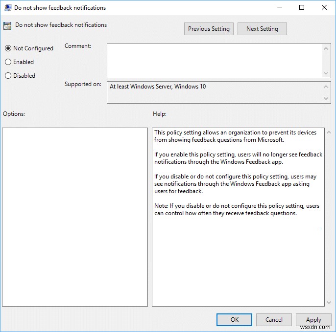 Windows 10에서 피드백 빈도를 변경하고 알림을 비활성화하는 방법