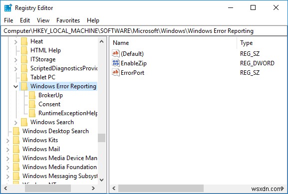 Windows 10에서 Windows 오류 보고 기능 활성화 또는 비활성화하는 방법
