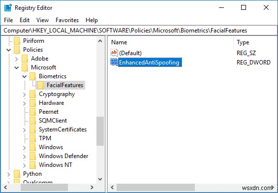 Windows 10에서 Windows Hello 얼굴 인증 향상된 스푸핑 방지 기능 활성화하는 방법