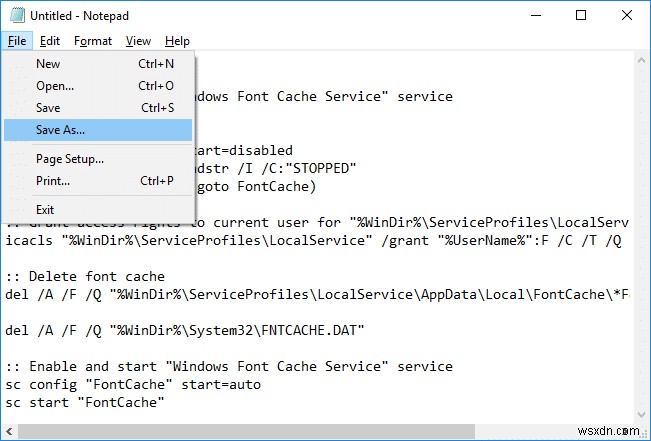 Windows 10에서 글꼴 캐시 재구축하는 완벽 가이드