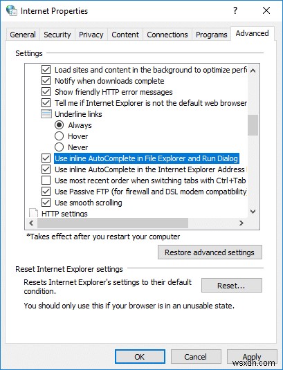 Windows 10에서 인라인 자동 완성(Inline AutoComplete) 활성화·비활성화하는 2가지 방법