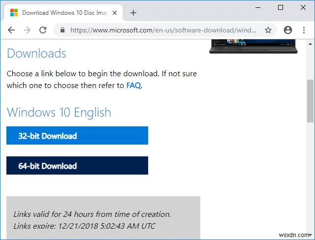 미디어 생성 도구 없이 공식 Windows 10 ISO 직접 다운로드하는 방법