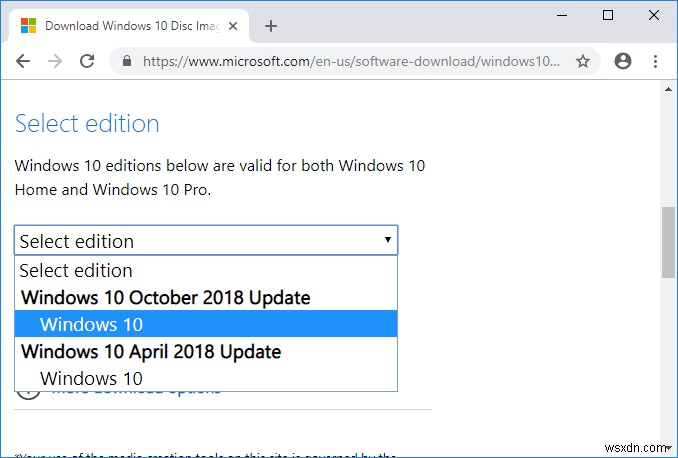 미디어 생성 도구 없이 공식 Windows 10 ISO 직접 다운로드하는 방법