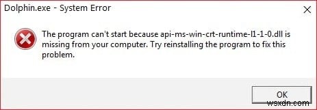 api-ms-win-crt-runtime-l1-1-0.dll 누락 오류 해결 방법 – 프로그램이 시작되지 않을 때